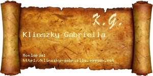 Klinszky Gabriella névjegykártya