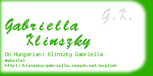 gabriella klinszky business card